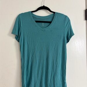 Just Be Teal Short Sleeve V-Neck Top